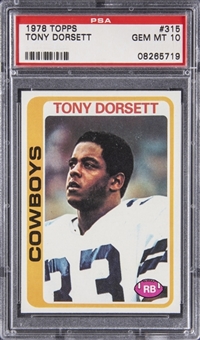 1978 Topps #315 Tony Dorsett Rookie Card – PSA GEM MT 10